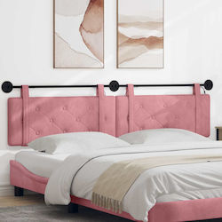 vidaXL LED Cushion for Headboard Fabric Pink 21...