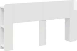 vidaXL Tăblie De Pat Din Lemn Albă 154x80cm