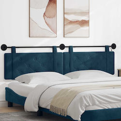 vidaXL LED Pillow for Headboard Fabric Blue 210...