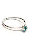 Amalfi Accessories Hoop Earring Silver Light Blue