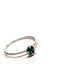 Amalfi Accessories Silber Piercing-Ohrring aus Petrolblau