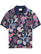 Polo Herrenbluse Kurzarm Blau
