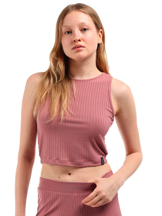 Damen Crop T-shirt Rosa