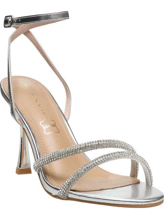 Envie Shoes Πέδιλα με Στρας Ασημί