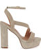 Sandals with Strass Gold