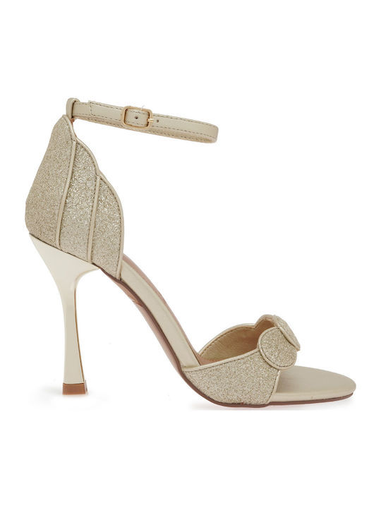 Gold Sandals W4700647579C-L.Gold 9982-5+M2645-04 Glitter