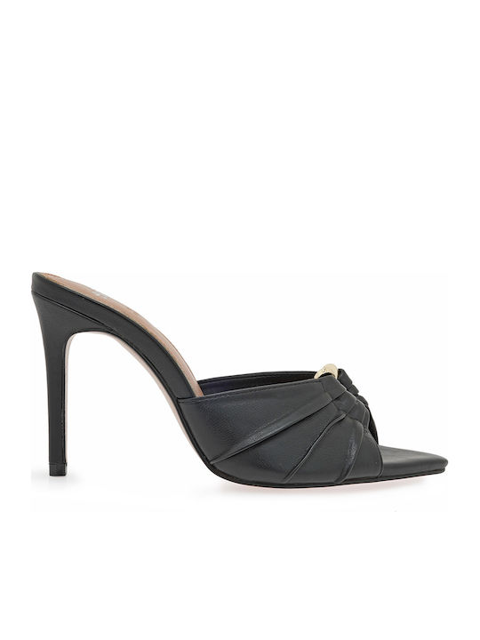 Exe Mules With High Heel In Black Colour