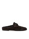 Flat Suede Mules σε Καφέ Χρώμα