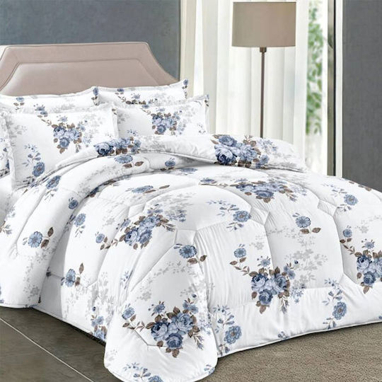 SpitiBazaar Σετ Σεντόνια King Size με Λάστιχο 220x240εκ. Λευκό (4τμχ)