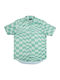 Short Sleeve Shirt in Regular Fit Checked Olive Pine
