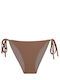 Bikini Slip με Κορδονάκια Καφέ