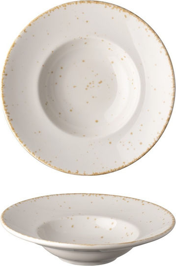 Lukanda Serving Plate for Pasta Porcelain White 24cm 6 Pieces