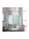 Tema New Tema Καμπίνα Ντουζιέρας με Συρόμενη Πόρτα 80x80cm Serigrafato Chrome