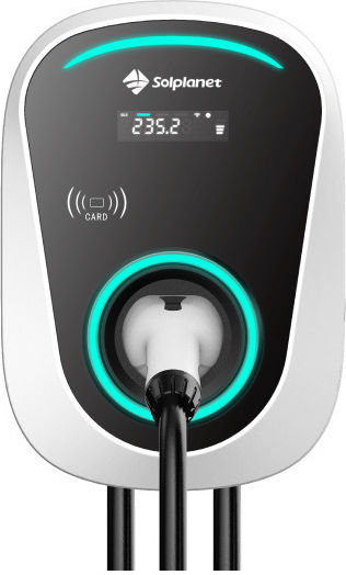 Solplanet Wall Mounted Electric Car Charging Station 22kW with Built-in Cable Type 2 (SOL22EV-O)