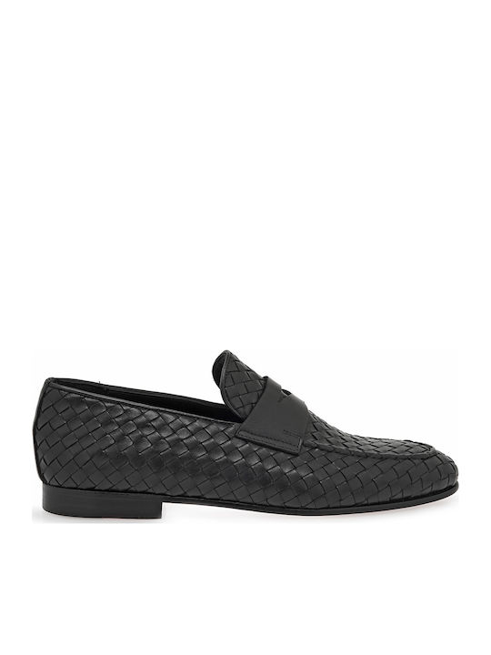 Leder Herren Mokassins in Schwarz Farbe