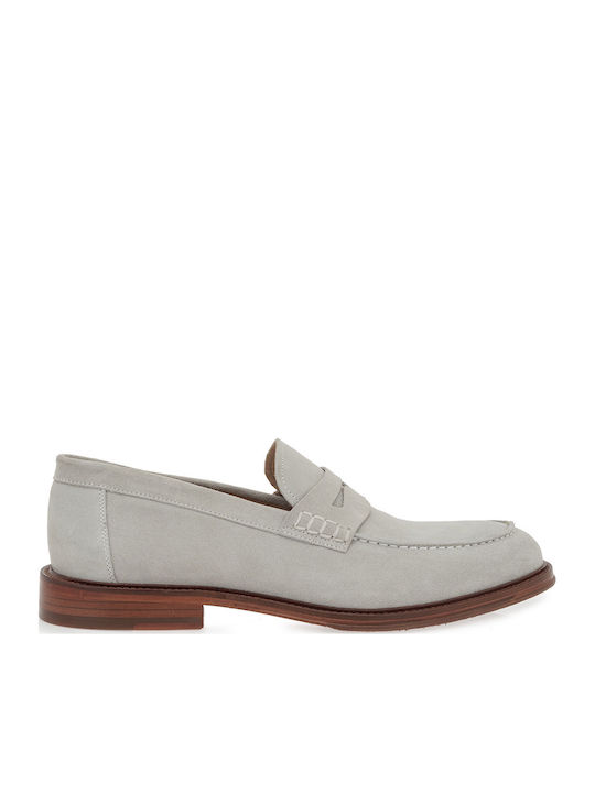 Suede Men's Loafers in Beige Colour