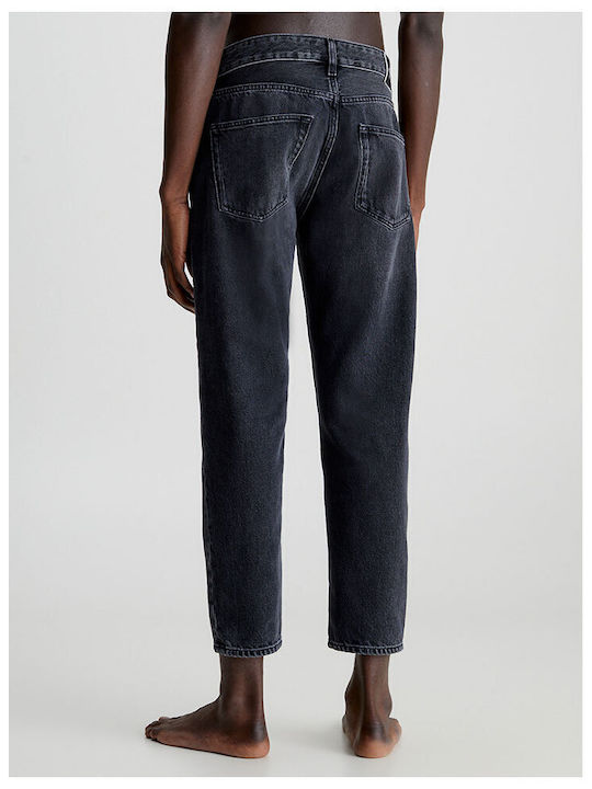 Calvin Klein Ανδρικό Παντελόνι Τζιν Cropped Μαύρο