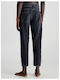 Men's Cropped Jeans Pants Black