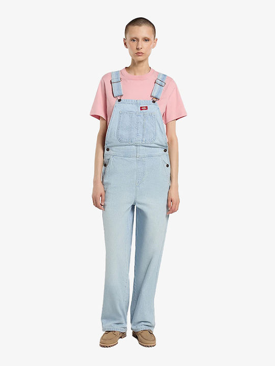 Men's Denim Overalls with Loose Fit Blue