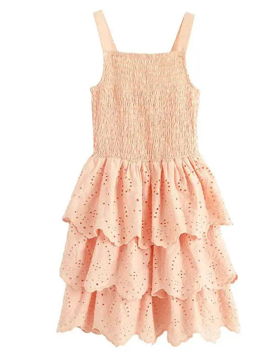 Mädchenkleid Ärmellos Orange