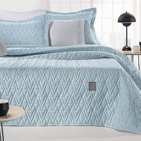 Guy Laroche Kylian Tagesdecken King Size aus Polyester Denim 250x240cm 2Stücke