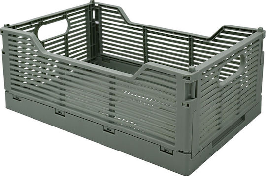 Sidirela Coș de Depozitare Plastic Verde 40x30x15.5cm E-4682