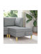Living Room Stools With Storage Space Upholstered With Brown Fabric