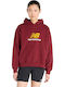 Long Women's Sweatshirt with Hood Monarch Burgundy