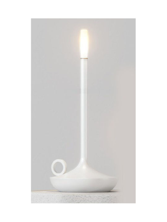 Inlight Decorative Table Lamp Warm to Cool White Wax Polish