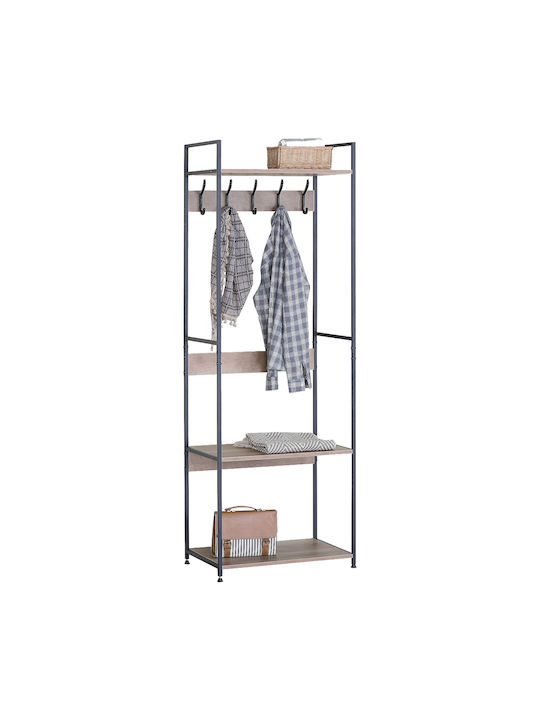 Hallway Furniture Oak/Black 59.5x39.7x174.65cm