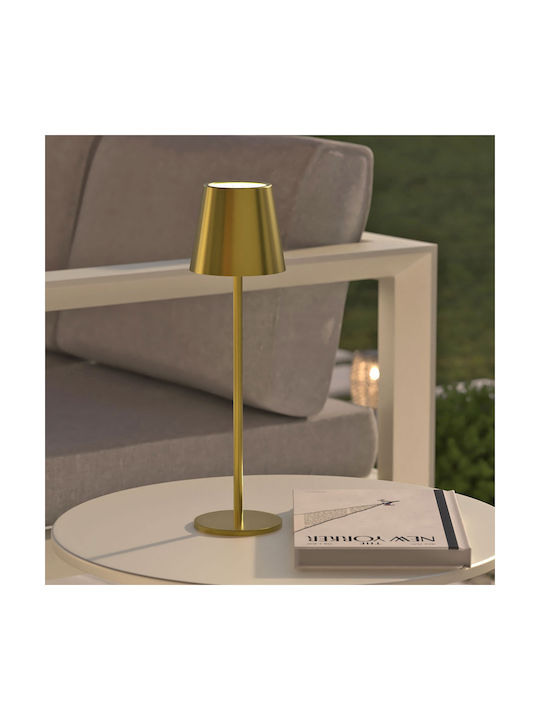 Cody Metal Table Lamp LED with Gold Shade and Base