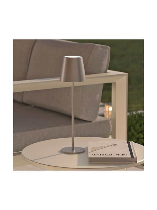 Cody Metal Table Lamp Led with Silver Shade and...