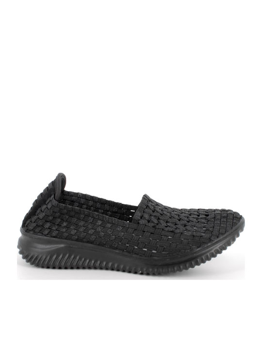 Imac Anatomische Damen Slip-Ons Leder Schwarz