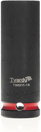 Tvardy Καρυδάκι Αέρος Μακρύ με Καρέ Υποδοχής 1/2" Διάμετρος 18mm
