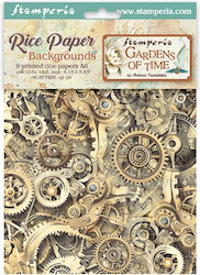 Set 8 Reispapier Decoupage Stamperia 10.5×14.8c...