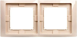 Simon Basic Neos Double Frame Ip44 Beige Bmrc2b/12