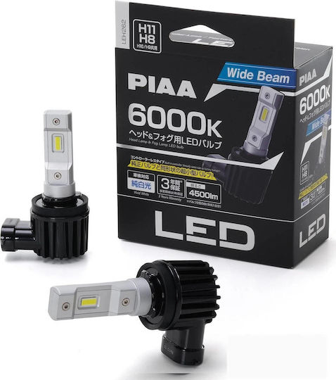 PIAA Car And Motorcycle Lamp H11 / H8 / H9 / H16 LED 6000K Cold White 12V 34W