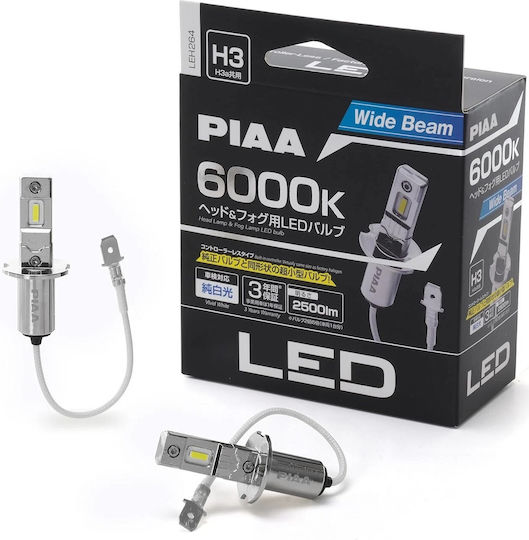 PIAA Car And Motorcycle Lamp H3 LED 6000K Cold White 12V 11W