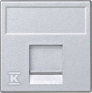 Simon Connect Plate K45 1x Rj Universal Cover Aluminum K76/8