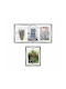 Umbra Prisma Wall Photo Frame Metallic with Black Frame 2 Pieces