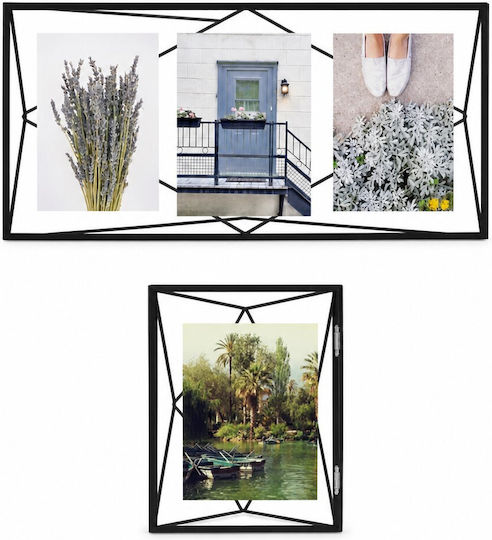 Umbra Prisma Wall Photo Frame Metallic with Black Frame 2 Pieces