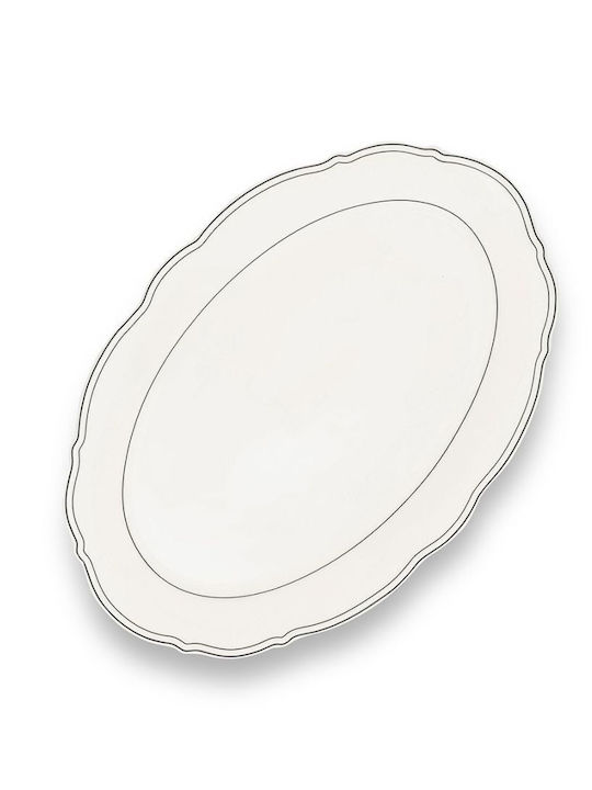 Salt & Pepper Овална Сервизна Чиния от Черен Порцелан 31.5x20.5см
