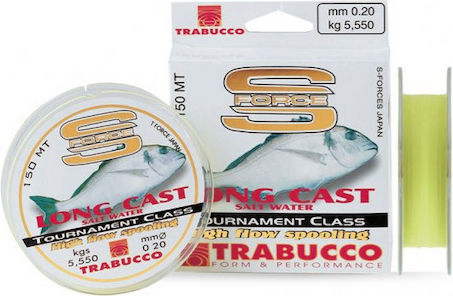 Fishing Line Trabucco S-Force Long Cast 300m Colour Yellow Size 0.350