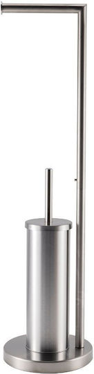 24home.gr Metallic Bathroom Bin Silver