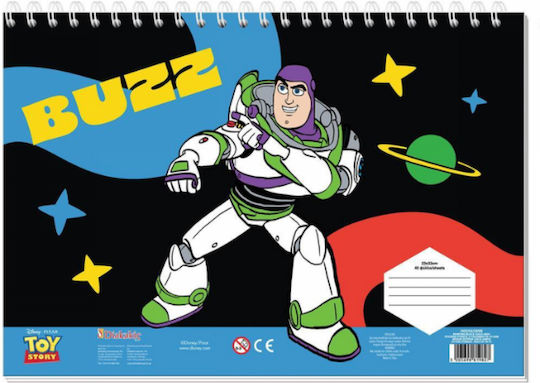 Drawing Pad 40 Sheets Toy Story 23*33cm Stickers Stencils 2 Pages Coloring Must 565898