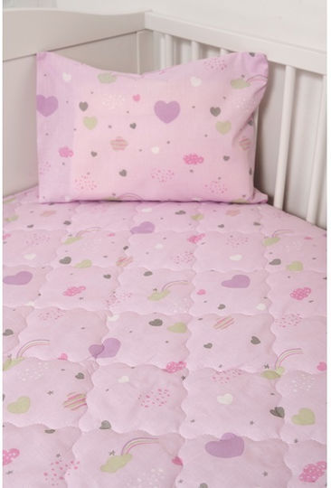 Viokarpet Naf Naf Little Hearts 302 Lilac Kids Quilt Set