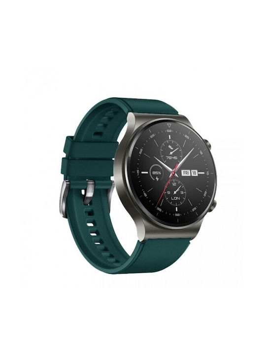 Premium-one Silikon 22mm Schwarzer Verschluss Amazfit Bip 5 46mm Grün