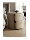 Bedside Table Oval Oak Wood 50x50 Height