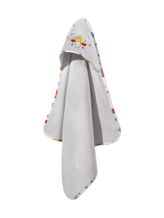 Baby Bademantel-Kapuzen Band Guy Laroche 128-Silber