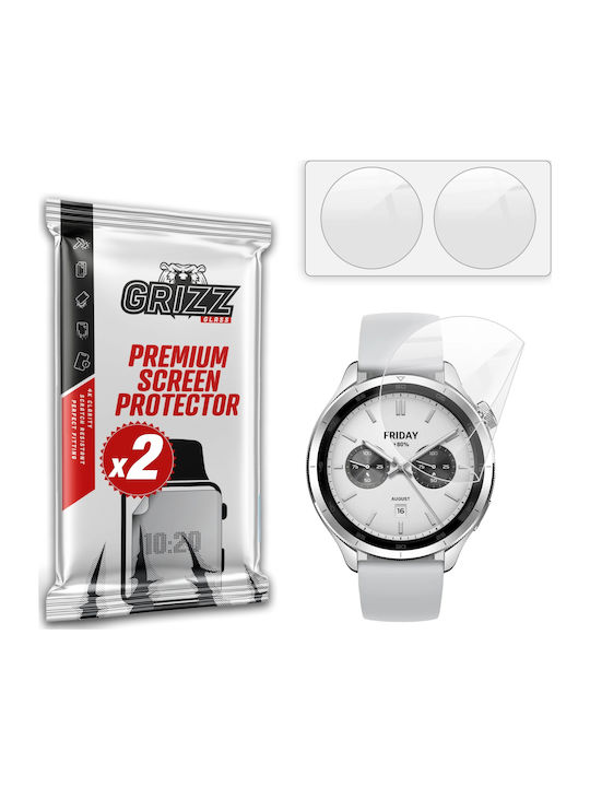 Set 2 Grizzglass Ceramicfilm Protective Films Compatible Xiaomi Watch S4 Transparent